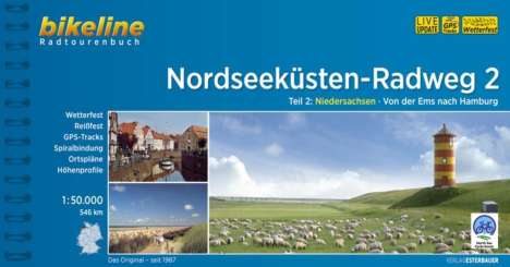 Bikeline Radtourenbuch Nordseeküsten-Radweg. Tl.2, Buch