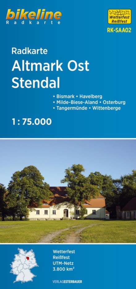 Bikeline Radkarte Deutschland Altmark Ost Stendal 1:75.000, Karten