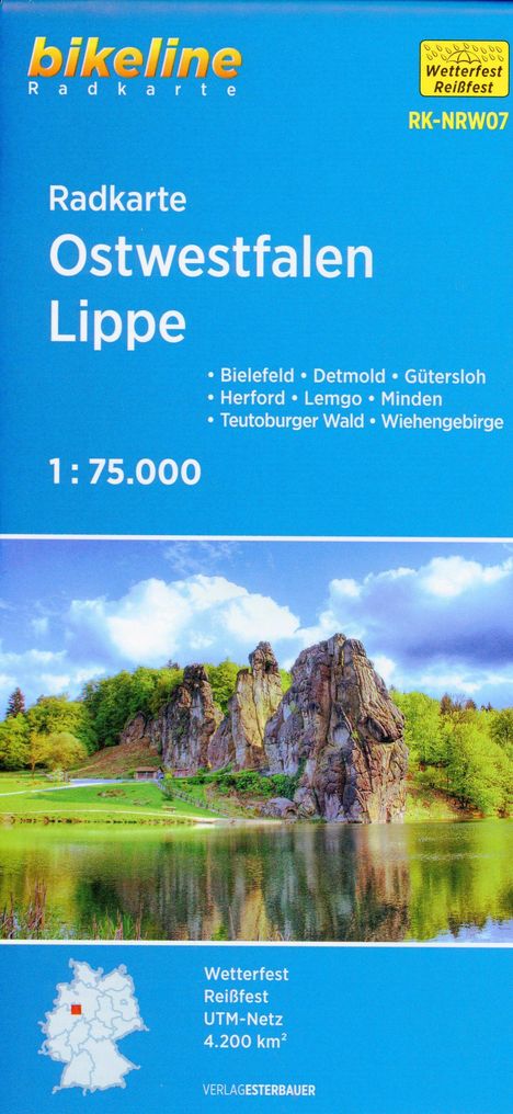 Radkarte Ostwestfalen Lippe 1:75.000 (RK-NRW07), Karten