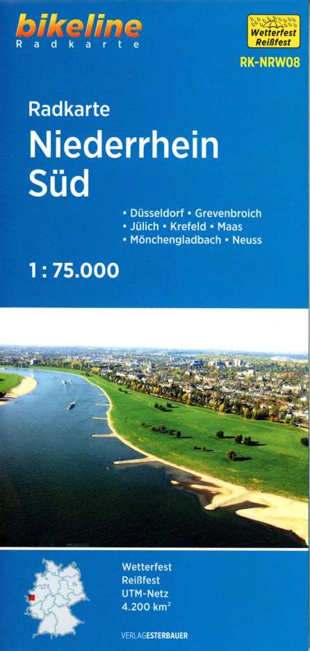 Radkarte Niederrhein Süd 1:75.000 (RK-NRW08), Karten