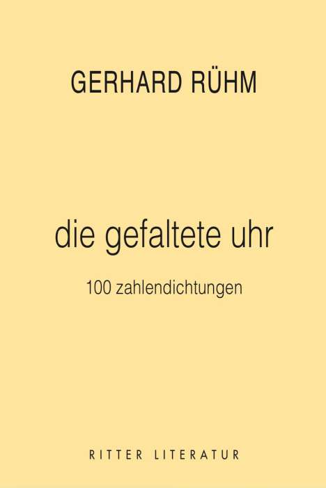 Gerhard Rühm (geb. 1930): die gefaltete uhr, Buch