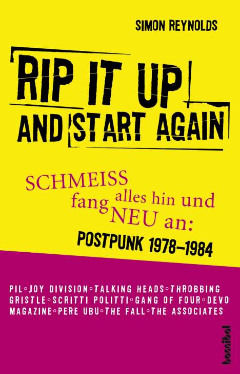 Simon Reynolds: Reynolds, S: Rip It Up And Start Again, Buch