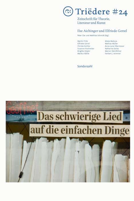 Triëdere #24: Ilse Aichinger und Elfriede Gerstl, Buch