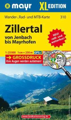 Mayr Wanderkarte Zillertal XL - Von Jenbach bis Mayrhofen 1:, Karten