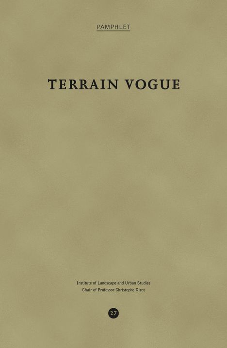 Terrain Vogue, Buch