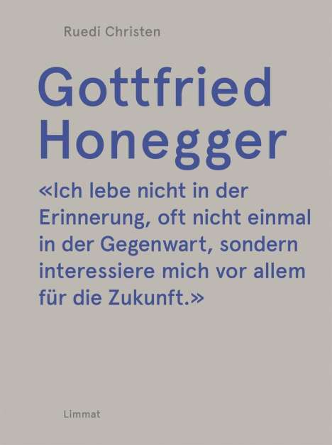 Ruedi Christen: Christen, R: Gottfried Honegger, Buch