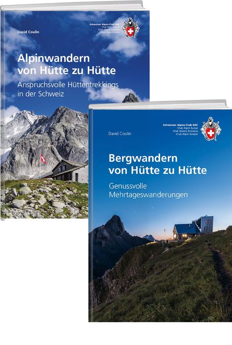 David Coulin: Kombipaket Bergwandern und Alpinwandern von Hütte zu Hütte, 2 Bücher