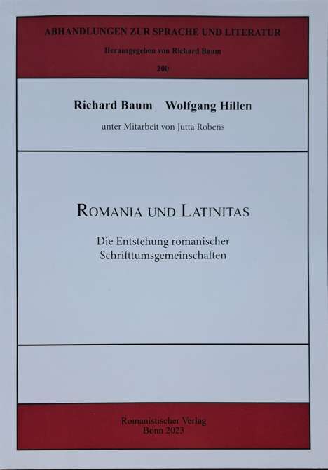 Richard Baum: Romania und Latinitas, Buch