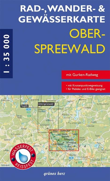 Rad-, Wander- und Gewässerkarte Oberspreewald, Karten