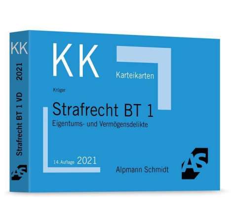 Rolf Krüger: Krüger, R: Karteikarten Strafrecht BT 1, Buch