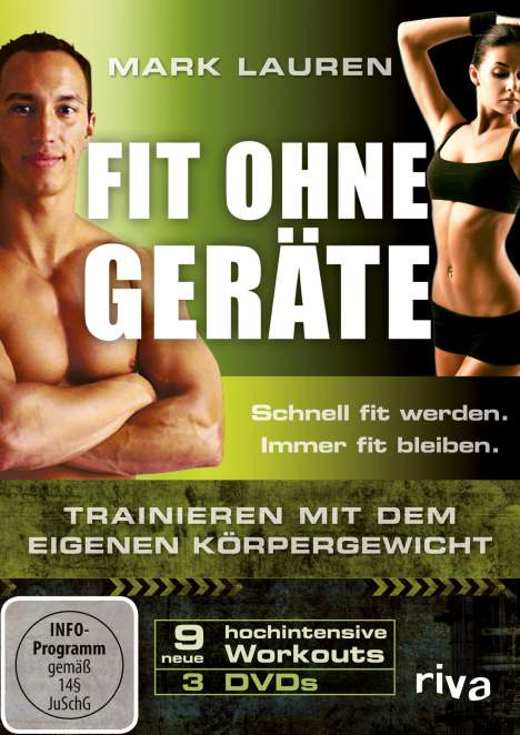 Fit ohne Geräte - Trainieren mit dem eigenen Körpergewicht, 3 DVDs