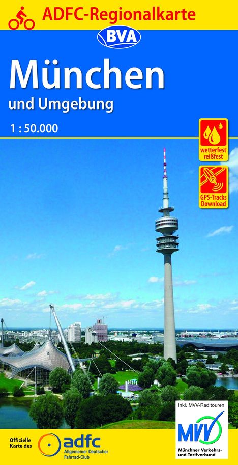 ADFC-Regionalkarte München und Umgebung, 1:75.000, Karten