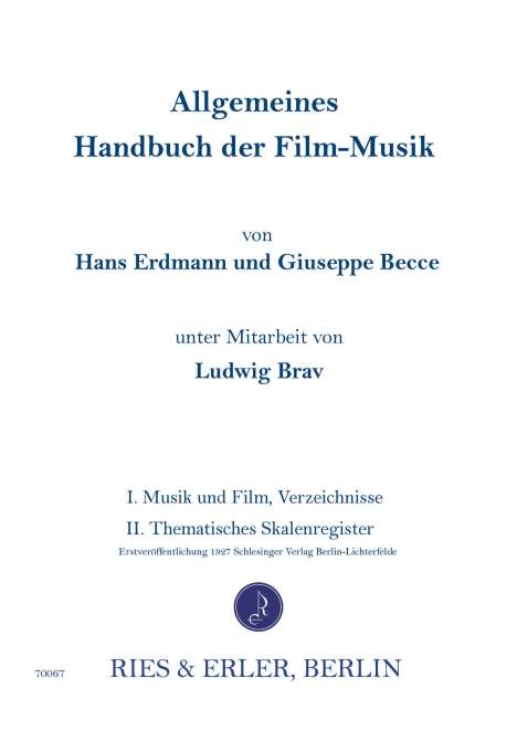 Hans Erdmann: Allgemeines Handbuch der Filmmusik, Buch