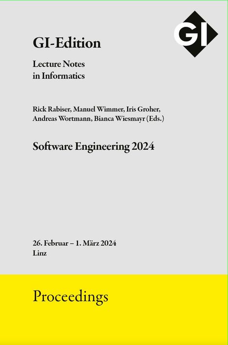 GI Edition Proceedings Band 343 "Software Engineering 2024", CD-ROM