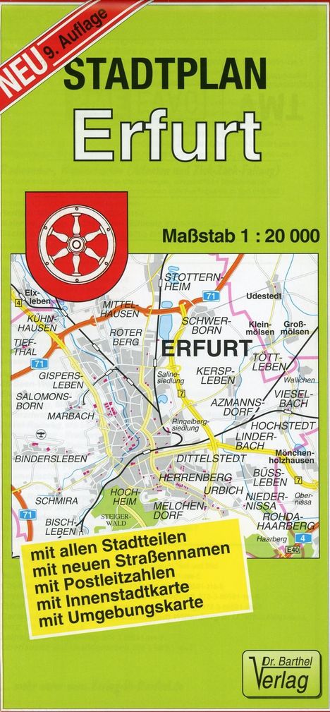 Stadtplan Erfurt 1 : 20 000, Karten