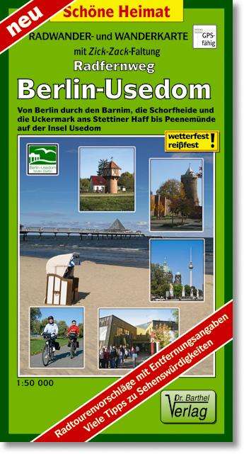 Radwander- und Wanderkarte Radweg Berlin-Usedom 1:50000, Karten