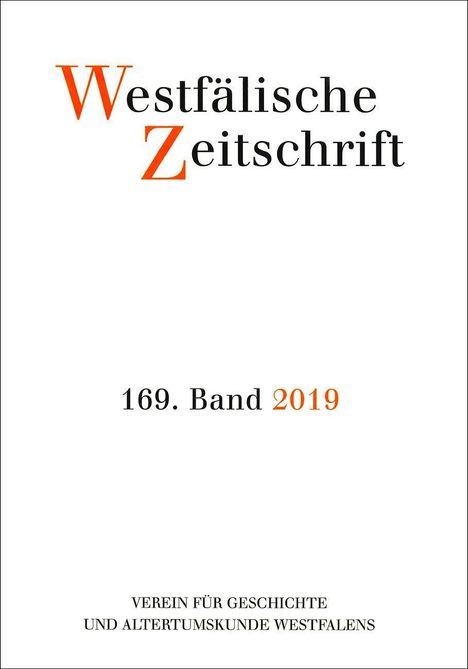 Westfälische Zeitschrift 169. Band 2019, Buch