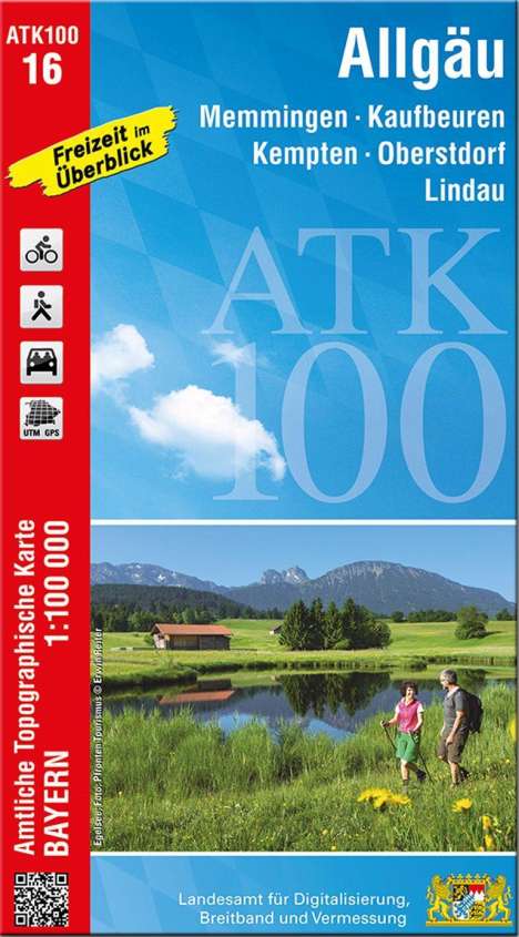 ATK100-16 Allgäu (Amtliche Topographische Karte 1:100000), Karten