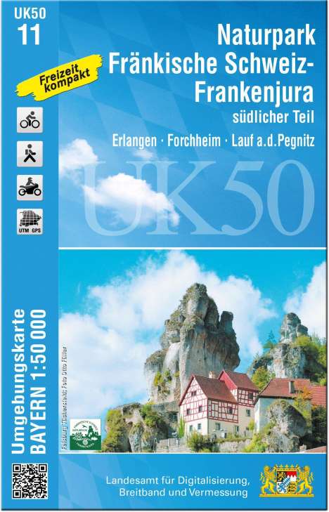 UK50-11 Naturpark Fränkische Schweiz - Frankenjura südlicher Teil, Karten