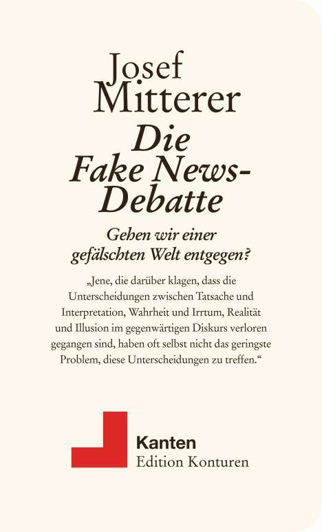 Josef Mitterer: Die Fake News-Debatte, Buch