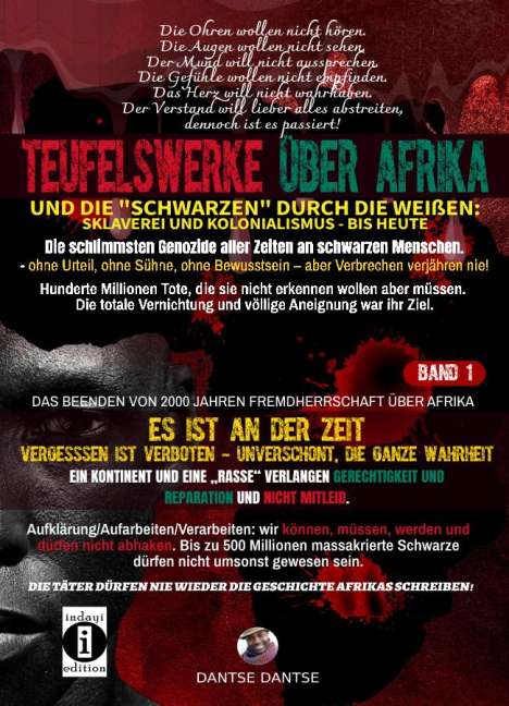 Dantse Dantse: Teufelswerke über Afrika und die "Schwarzen" durch die Weißen Band 1, 3 Bücher