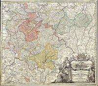 Johann Baptist Homann: Historische Karte: Fürstentümer Gotha, Coburg und Altenburg 1729 (Plano), Diverse