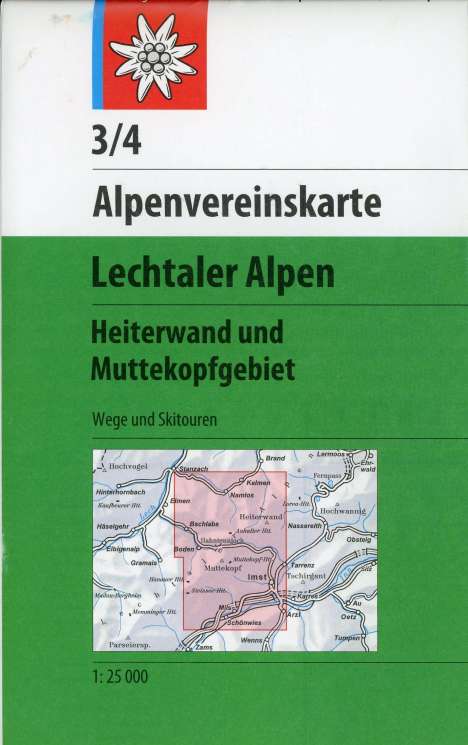 DAV Alpenvereinskarte 03/4 Lechtaler Alpen Heiterwand und Muttekopfgebiet 1 : 25 000, Karten