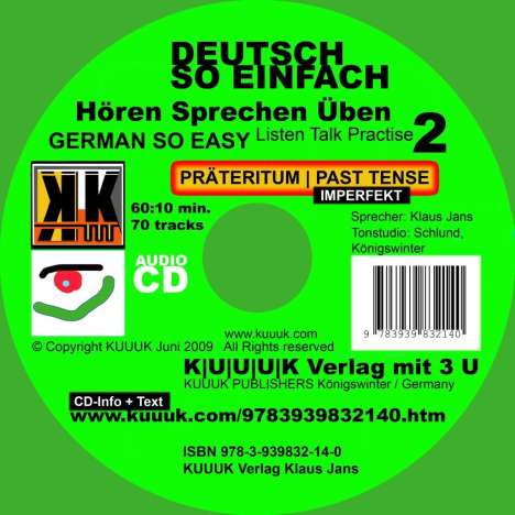 Klaus Jans: Deutsch So Einfach - Hören Sprechen Üben 2 - German So Easy - Talk Listen Practise 2, CD
