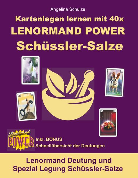 Angelina Schulze: Kartenlegen lernen mit 40x LENORMAND POWER Schüssler-Salze, Buch