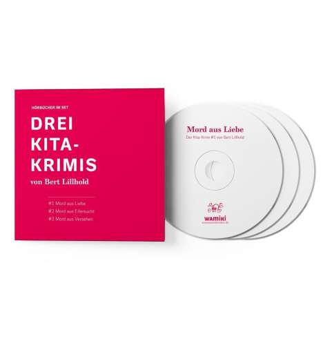 Bert Lillhold: Set: 3 x Hörbuch Kita-Krimi "Mord aus Liebe, Mord aus Eifersucht, Mord aus Versehen", CD