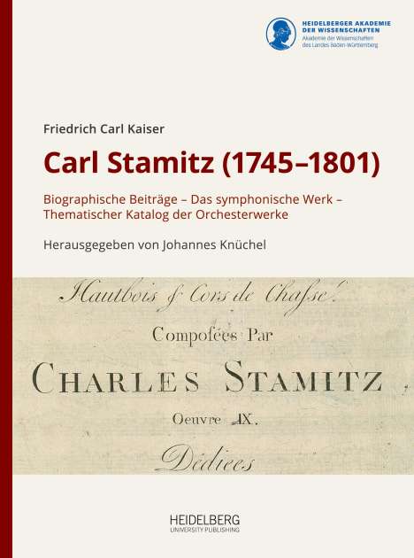 Friedrich Carl Kaiser: Carl Stamitz (1745¿1801), Buch