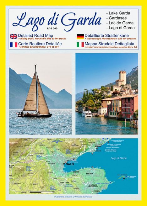 Claudia Du Plessis: Gardasee - Lago di Garda (Maßstab 1:33.000), Buch