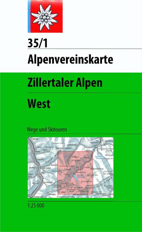 Zillertaler Alpen - West 1:25 000, Karten