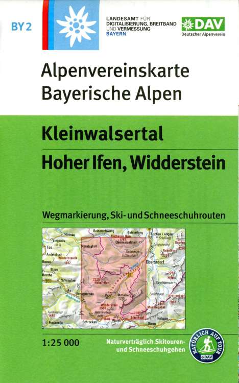Kleinwalsertal, Hoher Ifen, Widderstein 1:25 000, Karten