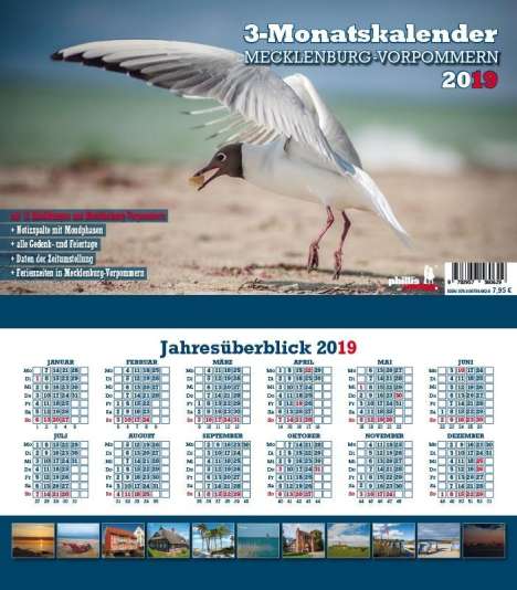 3-Monatskalender Mecklenburg-Vorpommern 2020, Diverse