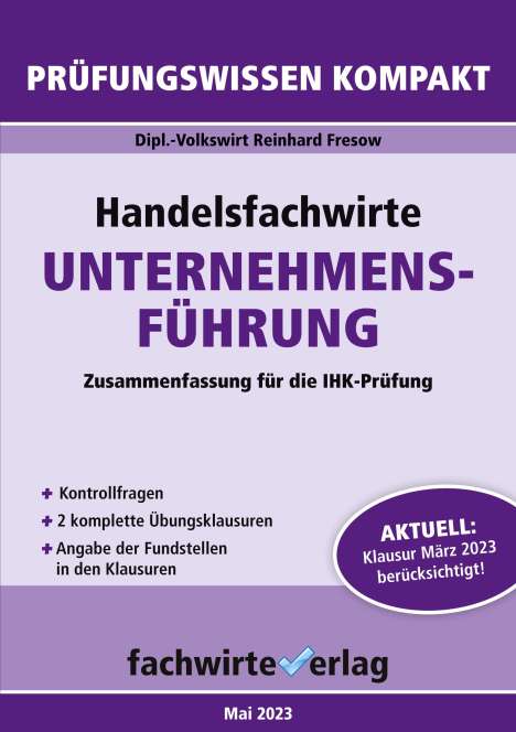 Reinhard Fresow: Handelsfachwirte: Unternehmensführung, Buch
