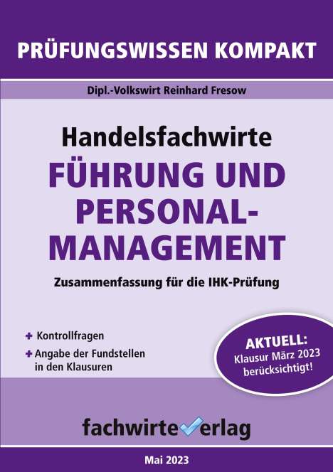 Reinhard Fresow: Handelsfachwirte: Führung und Personalmanagement, Buch