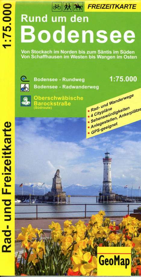 Rund um den Bodensee Rad- und Freizeitkarte, Karten