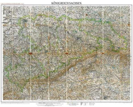 A. Herrich: Historische Karte: Königreich SACHSEN 1905, Karten