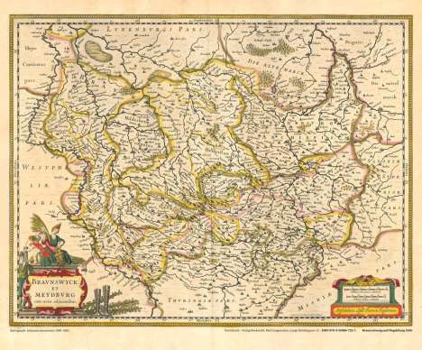 Janssonius Johannes: Historische Karte: Braunschweig und Magdeburg 1636 (Plano), Karten