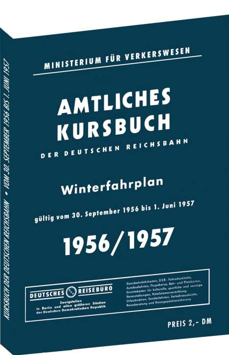 Kursbuch der Deutschen Reichsbahn - Winterfahrplan 1956/1957, Buch