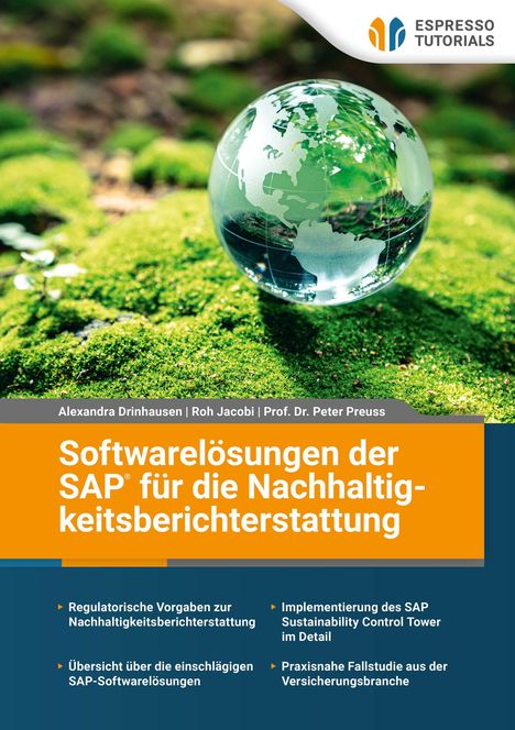 Titel: Softwarelösungen der SAP für die Nachhaltigkeitsberichterstattung. Oben rechts ein Logo: ESPRESSO TUTORIALS.
