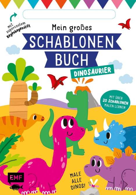 Elizabeth Golding: Mein großes Schablonen-Buch - Dinosaurier, Buch
