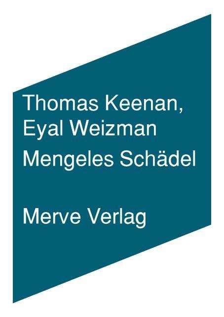 Thomas Keenan: Keenan, T: Mengeles Schädel, Buch