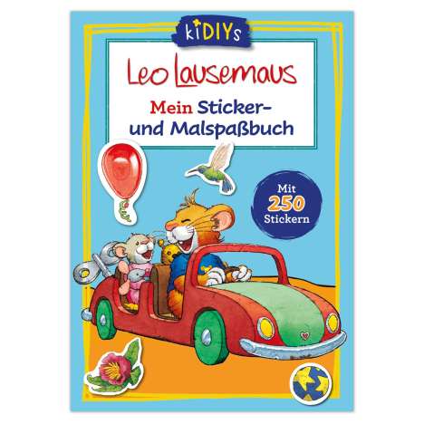 Leo Lausemaus Mein Sticker- und Malspaßbuch mit 250 Stickern, Buch