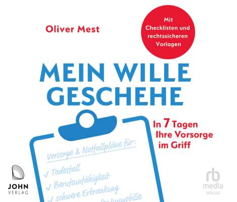 Oliver Mest: Mein Wille geschehe, MP3-CD