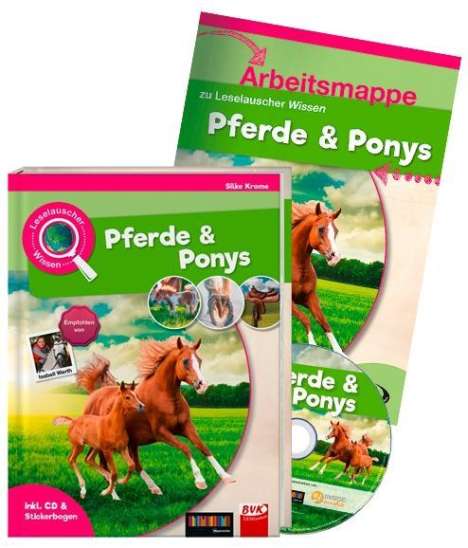 Silke Krome: Leselauscher Wissen: Pferde und Ponys (inkl. CD &amp; Stickerbogen). Set, Buch