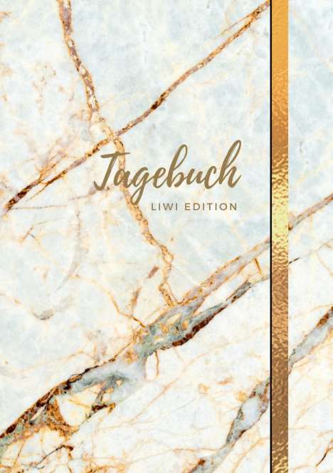 Notizbuch A5: Tagebuch - A5 liniert - 100 Seiten 90g/m² - Soft Cover Motiv Marmor weiß - FSC Papier, Buch