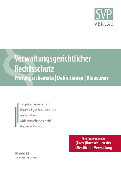 Verwaltungsgerichtlicher Rechtsschutz, Buch