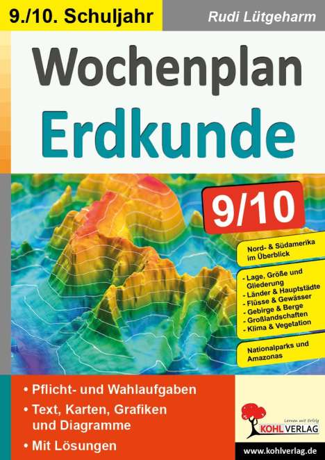 Rudi Lütgeharm: Wochenplan Erdkunde / Klasse 9-10, Buch